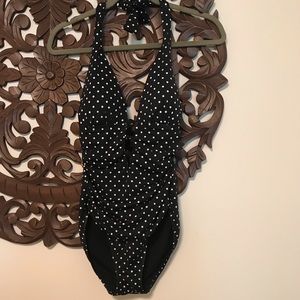 Ralph Lauren black & white polkadot swimsuit sz 6